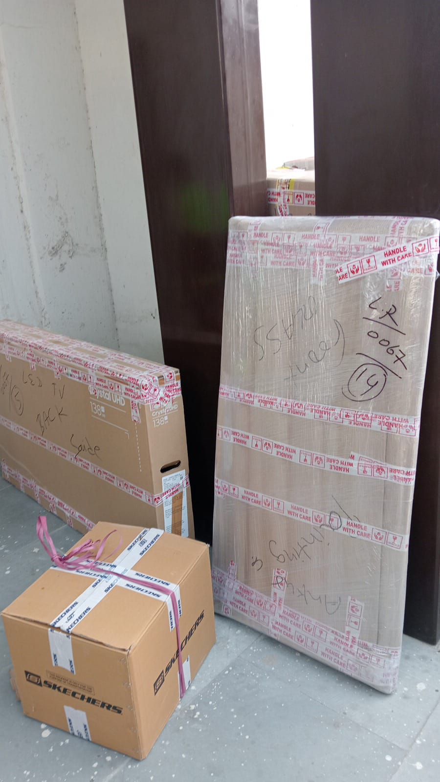 DTC International Packers Packed cartons at pickup point